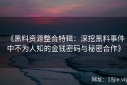 《黑料资源整合特辑：深挖黑料事件中不为人知的金钱密码与秘密合作》