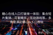 糖心在线入口打破单一体验：集合短片集锦、花絮精华、互动游戏等，多角度满足糖心tv入口粉丝