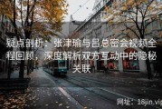 疑点剖析：张津瑜与吕总密会视频全程回顾，深度解析双方互动中的隐秘关联